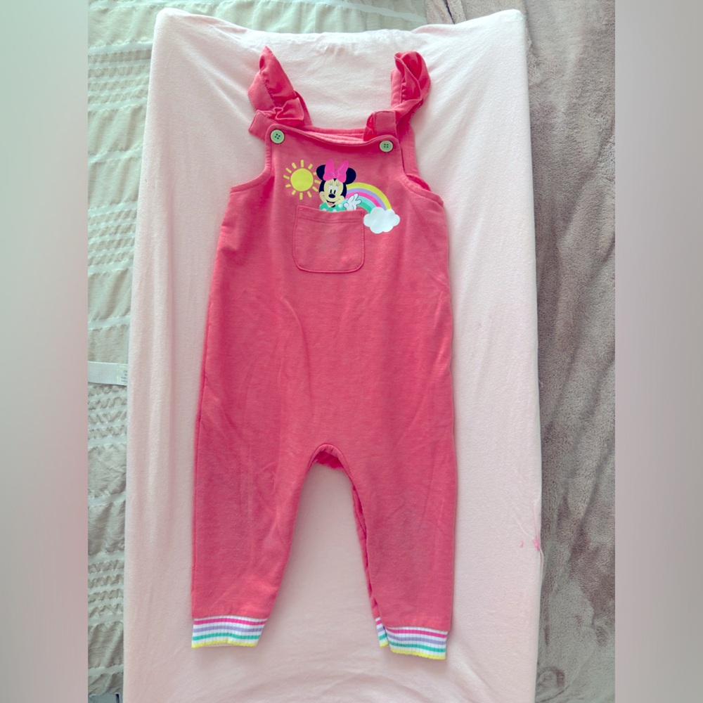 Disney baby 18m peach-colored onesie romper.
